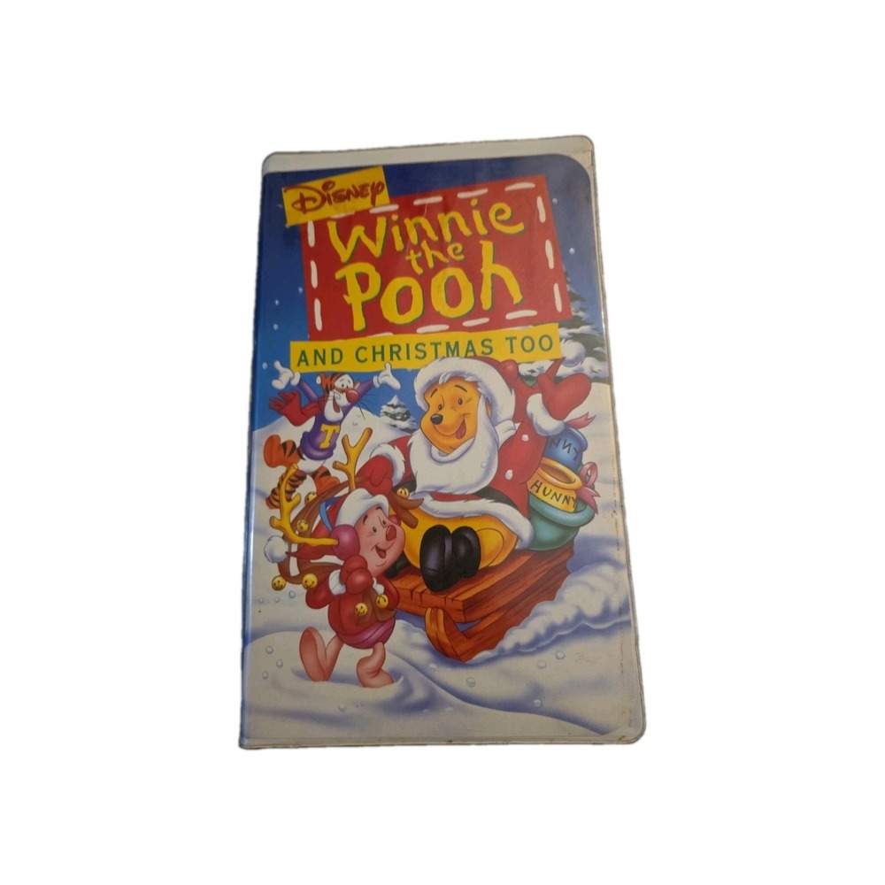Vintage 1994 Winnie The Pooh And Christmas Too VHS Tape